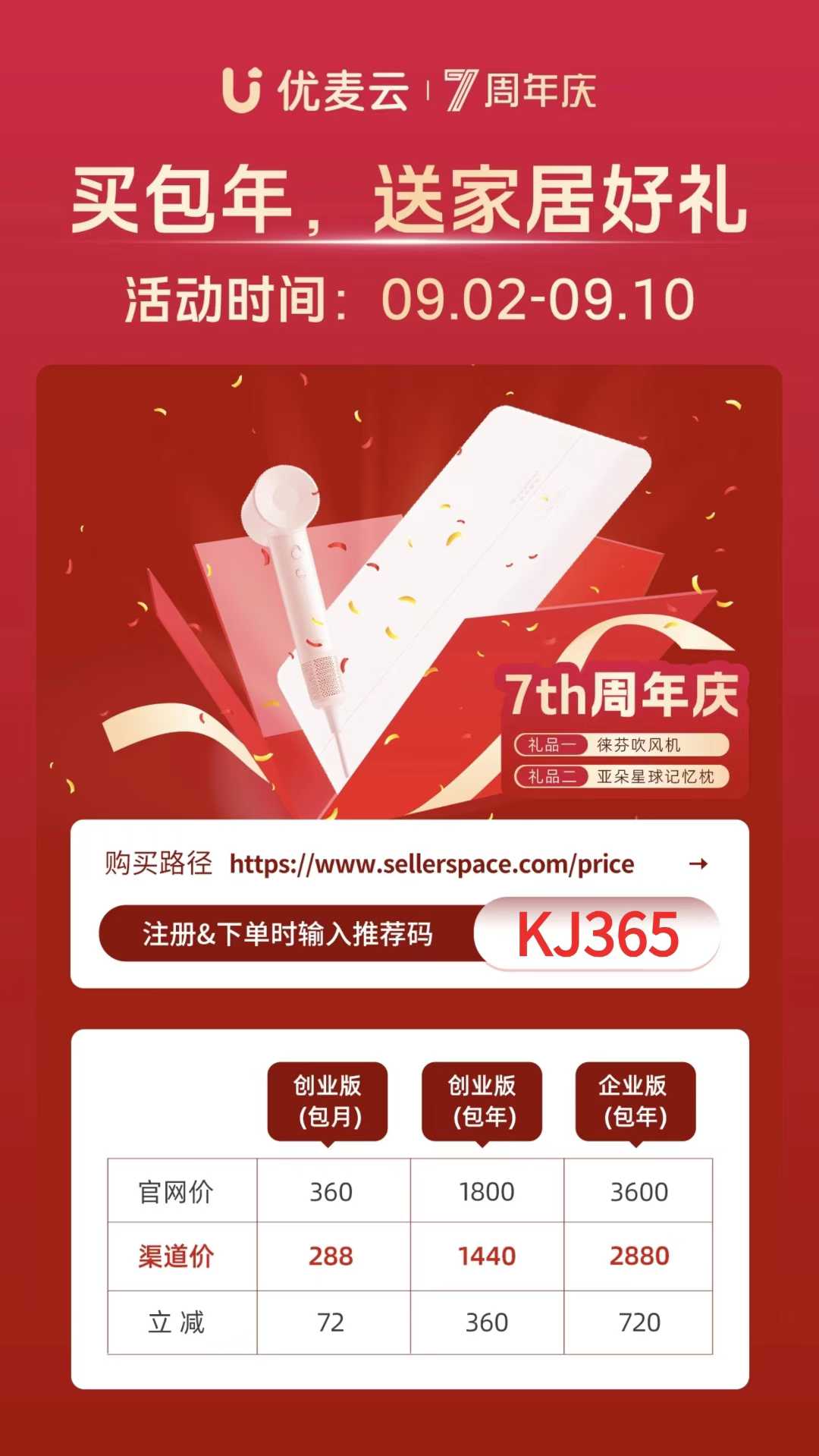 优麦云7周年，给你一个收礼的理由！